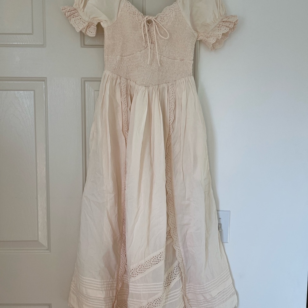 Christy Dawn Cream Midi Dress